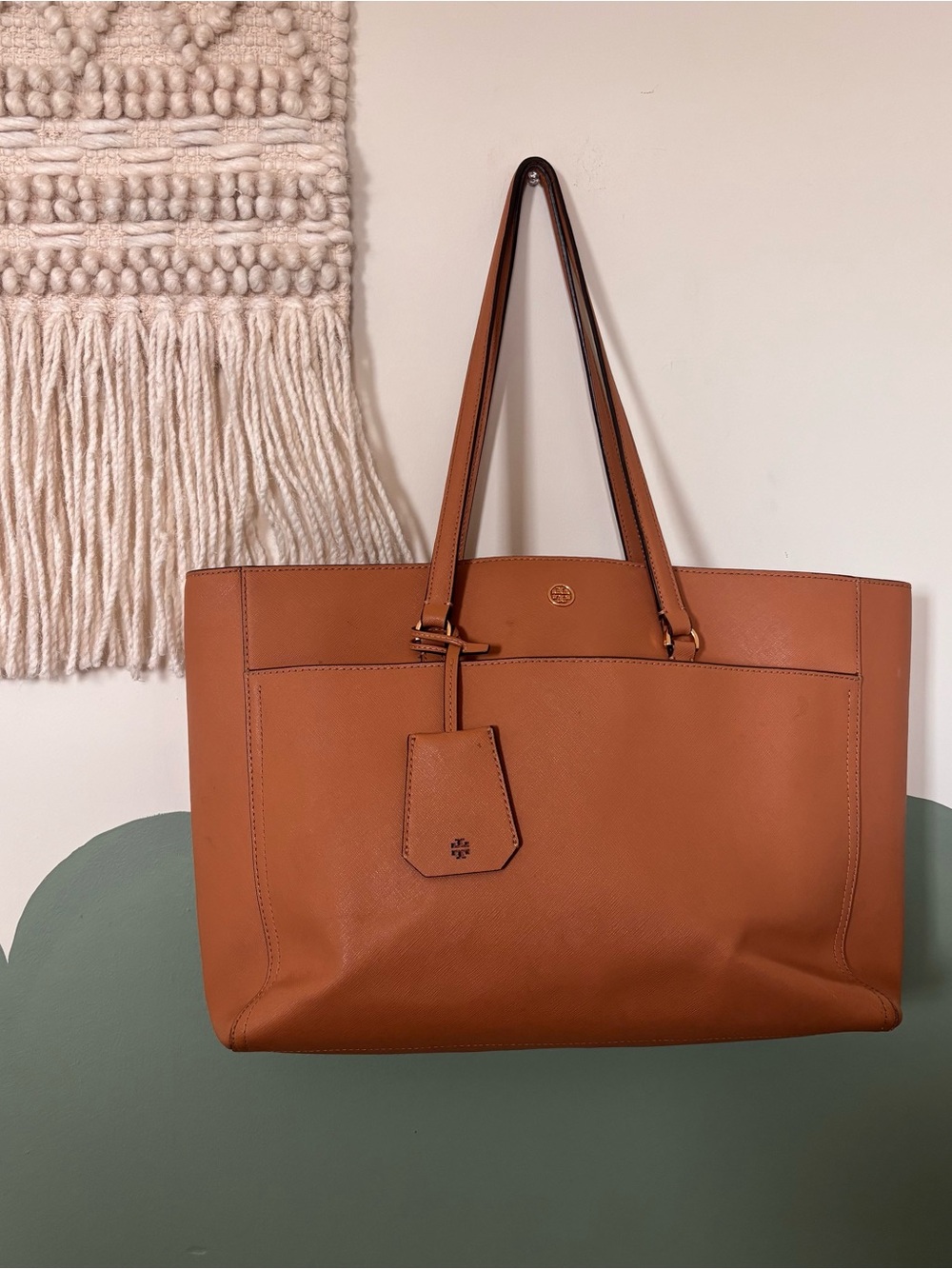 Tory Burch Cognac Leather Tote